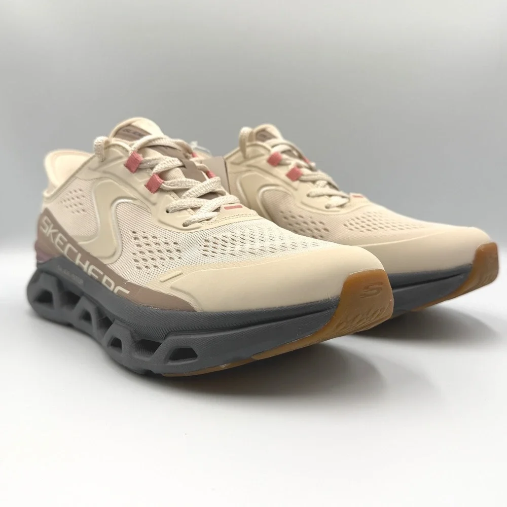 Skechers Glide-Step Altus Natural/Grey Slip-Ins Air-Cooled Memory Foam Women's 8 - Picture 9 of 16